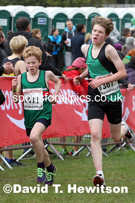 Boys under-13s 2021 National Cross Country Relays, Berry Hill Park, Mansfield. Photo: David T. Hewitson/Sports for All Pics
